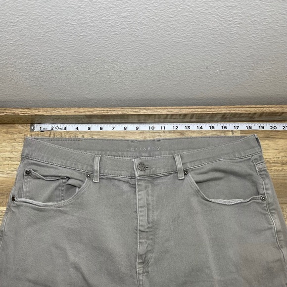 Mott & Bow Mercer Slim Fit Stretch Denim Jeans Mens 38x32 Light Grey Cotton EUC - Picture 6 of 7